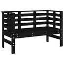 havebænk 111,5x53x71 cm massivt fyrretræ sort