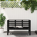 havebænk 111,5x53x71 cm massivt fyrretræ sort