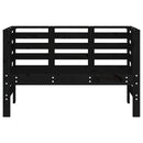 havebænk 111,5x53x71 cm massivt fyrretræ sort