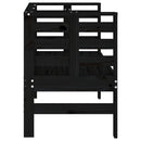 havebænk 111,5x53x71 cm massivt fyrretræ sort