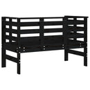 havebænk 111,5x53x71 cm massivt fyrretræ sort