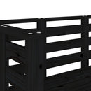 havebænk 111,5x53x71 cm massivt fyrretræ sort