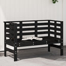 havebænk 111,5x53x71 cm massivt fyrretræ sort