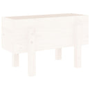plantekasse 62x30x38 cm massivt fyrretræ hvid