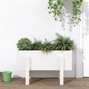 plantekasse 62x30x38 cm massivt fyrretræ hvid