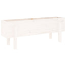 højbed 101x30x38 cm massivt fyrretræ hvid