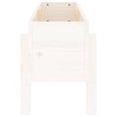 højbed 101x30x38 cm massivt fyrretræ hvid