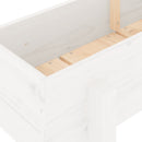 højbed 160x30x38 cm massivt fyrretræ hvid