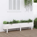 højbed 160x30x38 cm massivt fyrretræ hvid