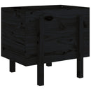 plantekasse 62x50x57 cm massivt fyrretræ sort