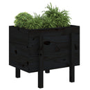 plantekasse 62x50x57 cm massivt fyrretræ sort