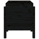 plantekasse 62x50x57 cm massivt fyrretræ sort