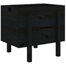 plantekasse 62x50x57 cm massivt fyrretræ sort