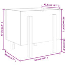 plantekasse 62x50x57 cm massivt fyrretræ sort