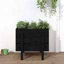plantekasse 62x50x57 cm massivt fyrretræ sort