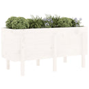 højbed 121x50x57 cm massivt fyrretræ hvid