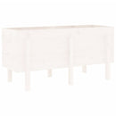 højbed 121x50x57 cm massivt fyrretræ hvid