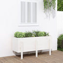 højbed 121x50x57 cm massivt fyrretræ hvid