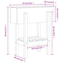 plantekasse 62x30x69 cm massivt fyrretræ hvid