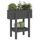 plantekasse 62x30x69 cm massivt fyrretræ grå