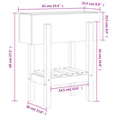 plantekasse 62x30x69 cm massivt fyrretræ gyldenbrun