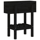 plantekasse 62x30x69 cm massivt fyrretræ sort