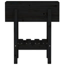 plantekasse 62x30x69 cm massivt fyrretræ sort