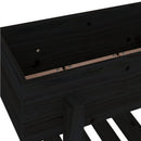 plantekasse 62x30x69 cm massivt fyrretræ sort