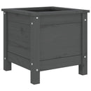 plantekasse 40x40x39 cm massivt fyrretræ grå