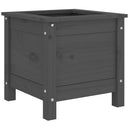 plantekasse 40x40x39 cm massivt fyrretræ grå