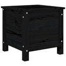 plantekasse 40x40x39 cm massivt fyrretræ sort
