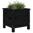 plantekasse 40x40x39 cm massivt fyrretræ sort