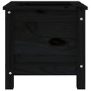 plantekasse 40x40x39 cm massivt fyrretræ sort
