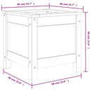 plantekasse 40x40x39 cm massivt fyrretræ sort