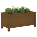 plantekasse 82,5x40x39 cm massivt fyrretræ gyldenbrun