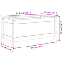 plantekasse 82,5x40x39 cm massivt douglasgran