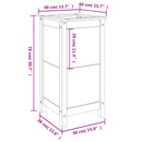 plantekasse 40x40x78 cm massivt fyrretræ hvid