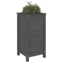 plantekasse 40x40x78 cm massivt fyrretræ grå