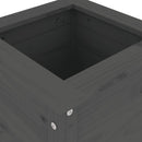 plantekasse 40x40x78 cm massivt fyrretræ grå
