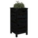 plantekasse 40x40x78 cm massivt fyrretræ sort
