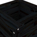 plantekasse 40x40x78 cm massivt fyrretræ sort