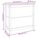 plantekasse 82,5x40x78 cm massivt fyrretræ