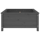 plantekasse 82,5x82,5x39 cm massivt fyrretræ grå