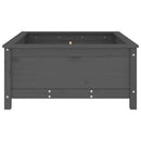 plantekasse 82,5x82,5x39 cm massivt fyrretræ grå