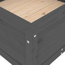 plantekasse 82,5x82,5x39 cm massivt fyrretræ grå
