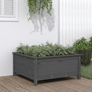 plantekasse 82,5x82,5x39 cm massivt fyrretræ grå