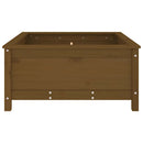 plantekasse 82,5x82,5x39 cm massivt fyrretræ gyldenbrun