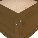 plantekasse 82,5x82,5x39 cm massivt fyrretræ gyldenbrun