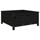 plantekasse 82,5x82,5x39 cm massivt fyrretræ sort