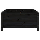 plantekasse 82,5x82,5x39 cm massivt fyrretræ sort
